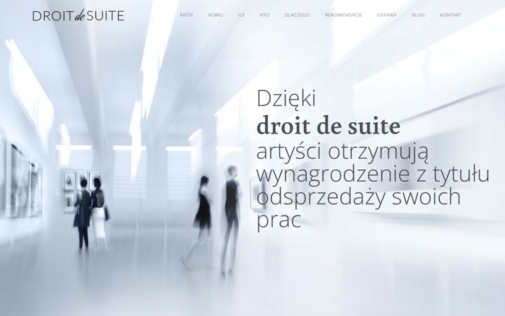 Kuvakaappaus sivustosta droit-de-suite.pl