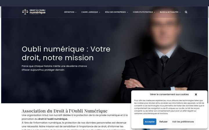 Ekrano kopija droit-oubli-numerique.org