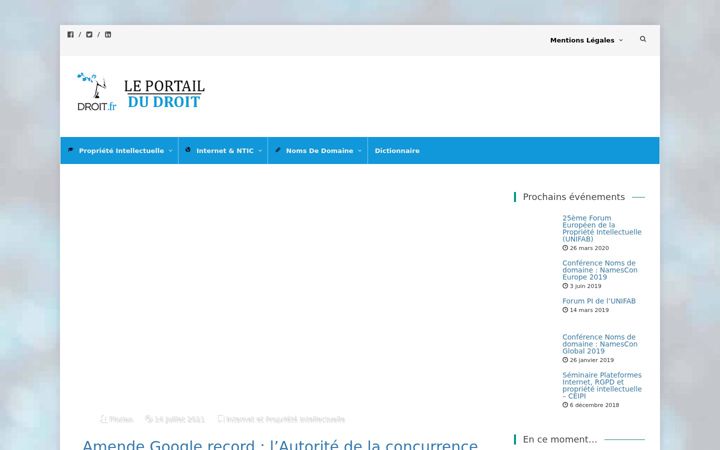 Screenshot of droit.fr