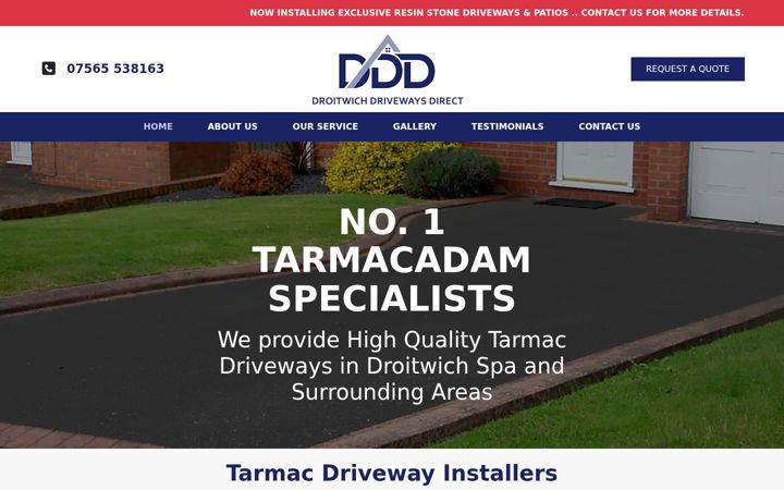 Screenshot di droitwich-driveways-direct.co.uk