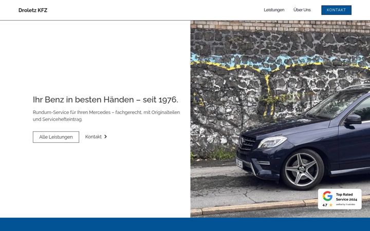 Screenshot of droletz-kfz.de
