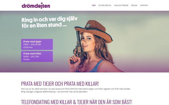 Ekrānuzņēmums no dromdejten.se