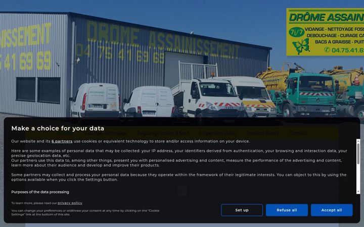 Screenshot of dromeassainissement.com