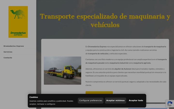 Screenshot of dromedariusexpress.com