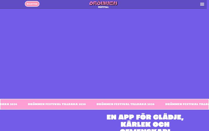 Screenshot von drommenfestival.se