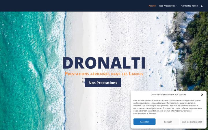 Snímek obrazovky dronalti.fr