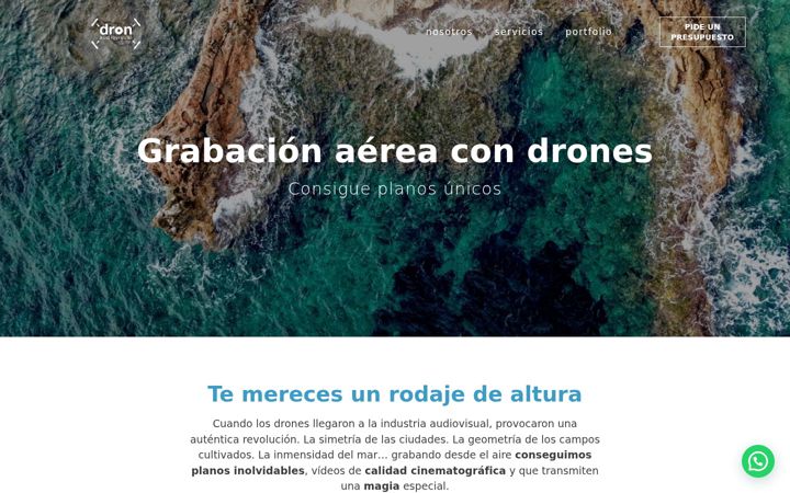 Screenshot of dronaudiovisual.com
