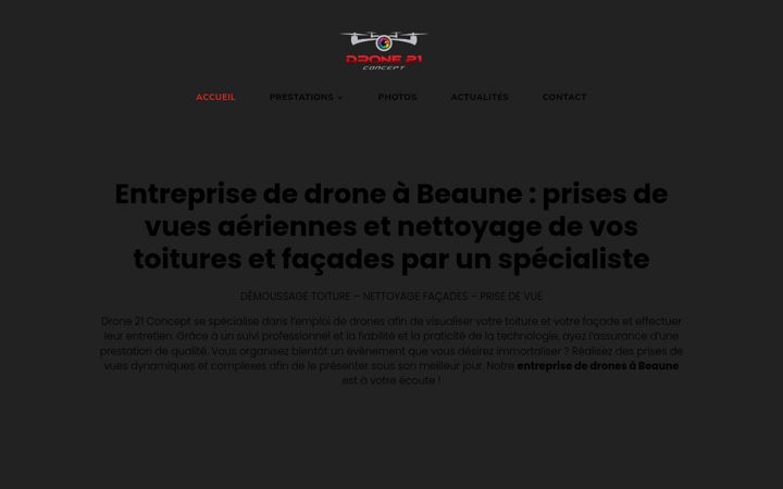 Snímek obrazovky drone21concept.fr