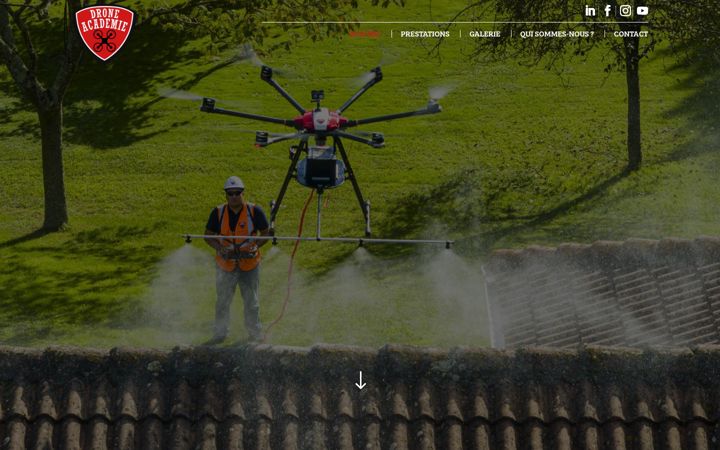Snímek obrazovky droneacademie.fr