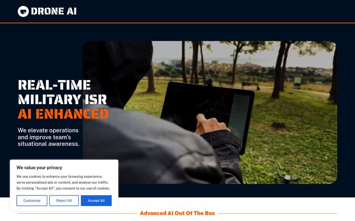 Screenshot of droneai-technology.com