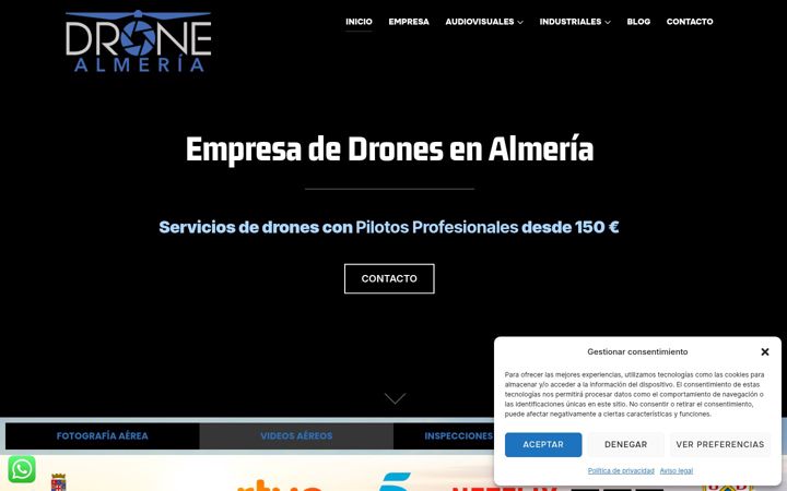 Zrzut ekranu dronealmeria.es
