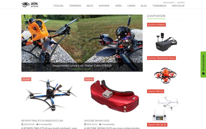 Екранна снимка на dronearena.hu
