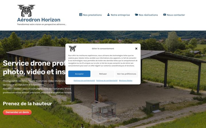 Screenshot of dronebyaerodron.com