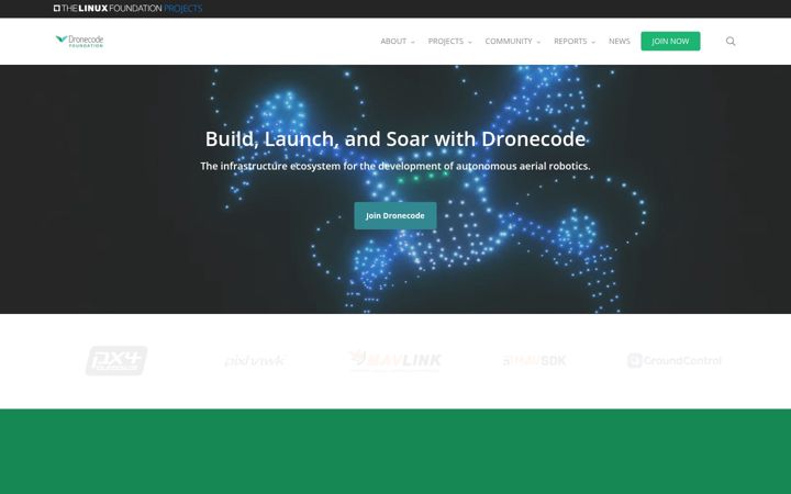 Ekrano kopija dronecode.org