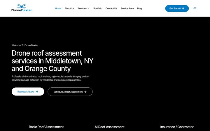 Screenshot of dronedexter.com
