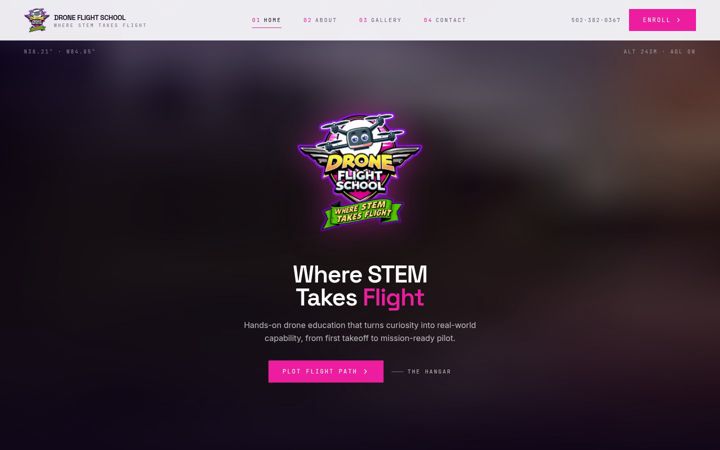 Ekrano kopija droneflightschool.org