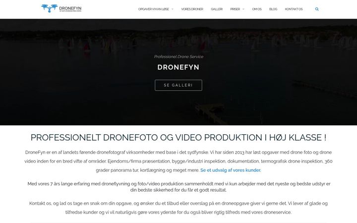Snimka zaslona za dronefyn.dk
