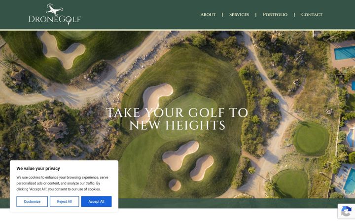 Screenshot di dronegolf.co.uk