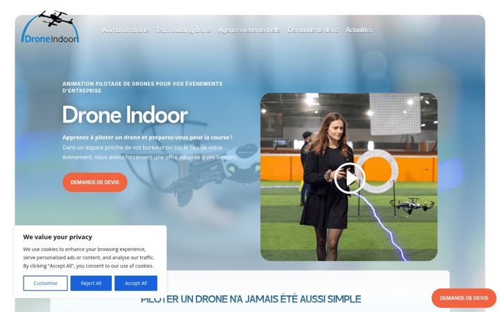 Snímek obrazovky droneindoor.fr