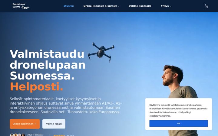 Screenshot di dronelupa.fi