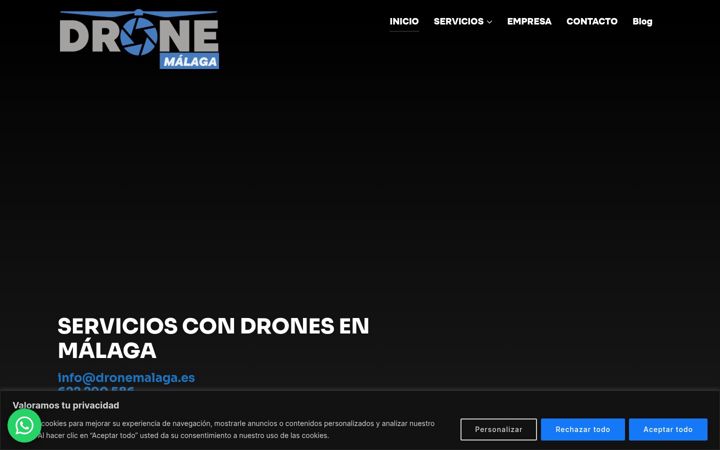 Zrzut ekranu dronemalaga.es