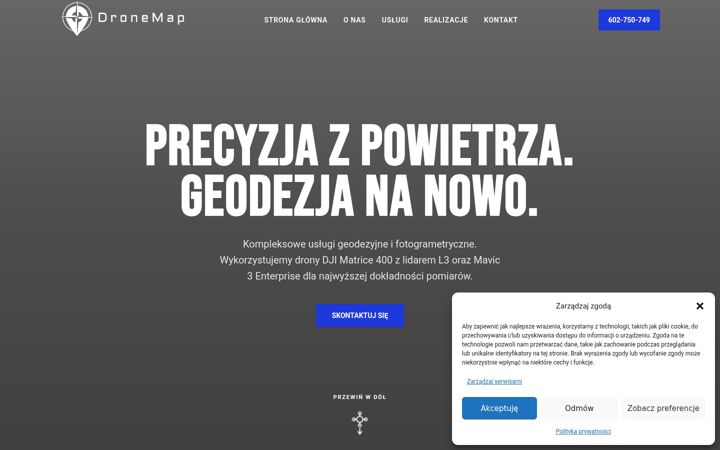 Kuvakaappaus sivustosta dronemap.pl