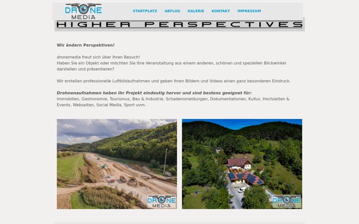 Screenshot von dronemedia.at