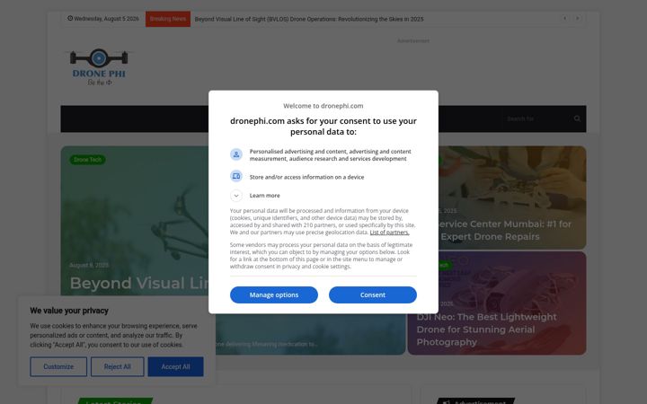 Screenshot of dronephi.com