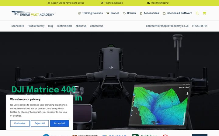 Screenshot di dronepilotacademy.co.uk