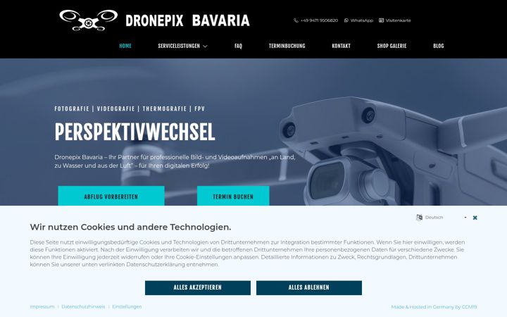 Screenshot of dronepix-bavaria.de