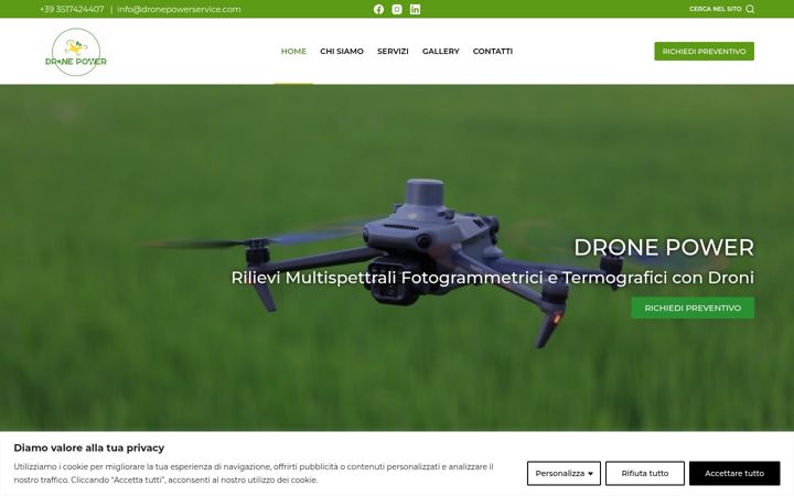 Screenshot of dronepowerservice.com