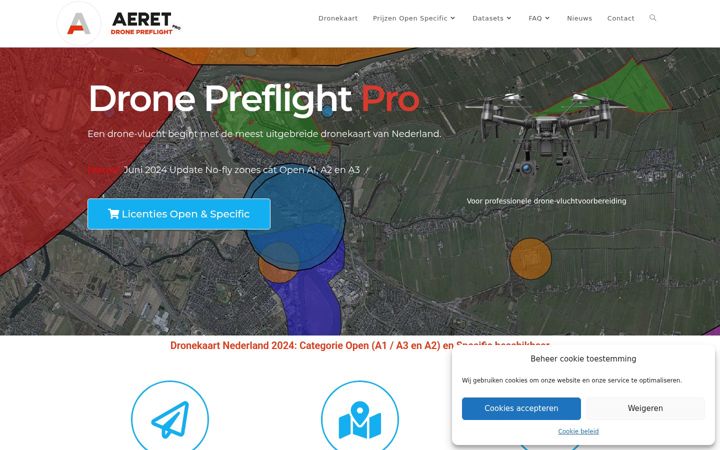 Screenshot di dronepreflight.nl