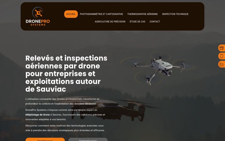 Screenshot ta' droneprosystems.fr