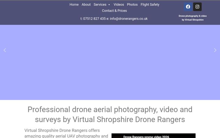 Screenshot di dronerangers.co.uk