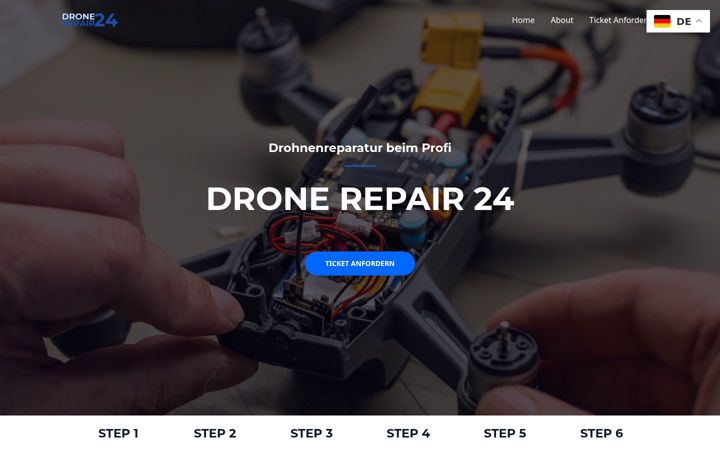Screenshot of dronerepair24.com
