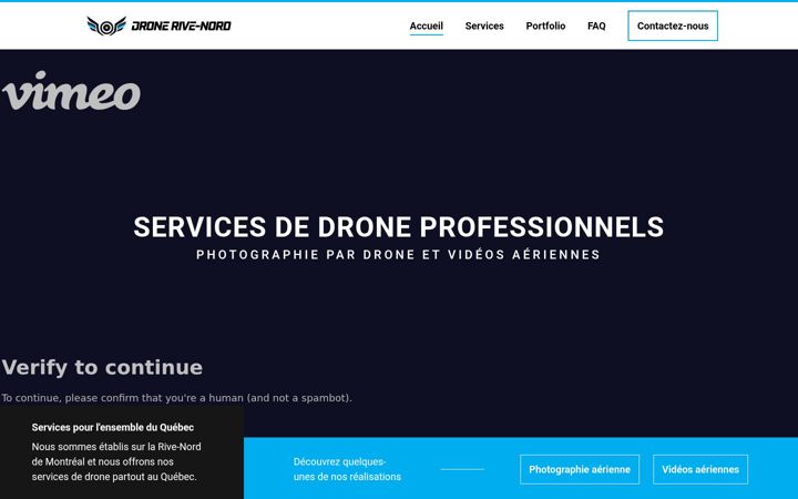 Skjámynd af dronerivenord.ca