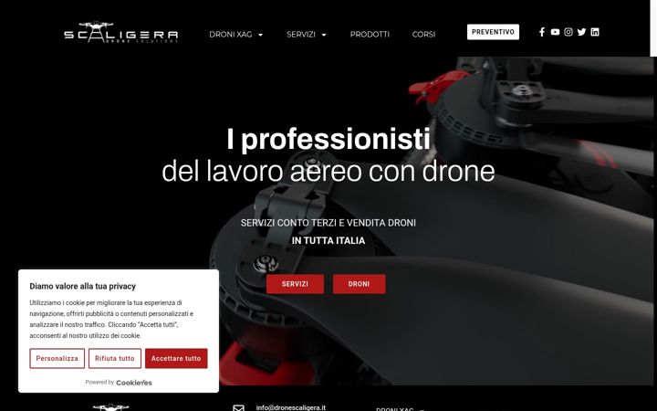Ekrānuzņēmums no dronescaligera.it
