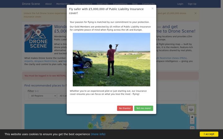 Screenshot di dronescene.co.uk