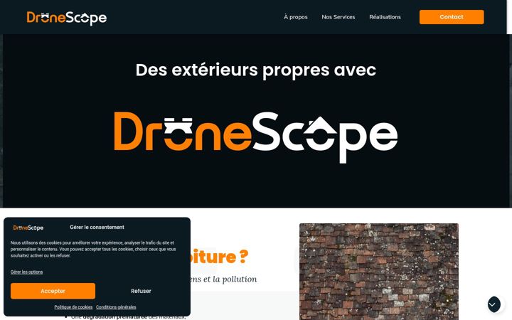 Screenshot ta' dronescope.fr
