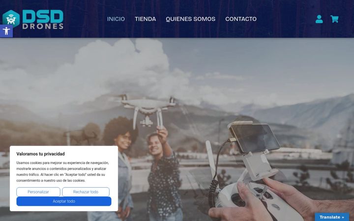 Screenshot of dronesdsd.com