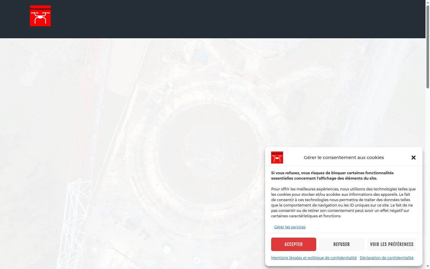 Screenshot του banner συγκατάθεσης που εμφανίστηκε πριν από οποιαδήποτε αλληλεπίδραση