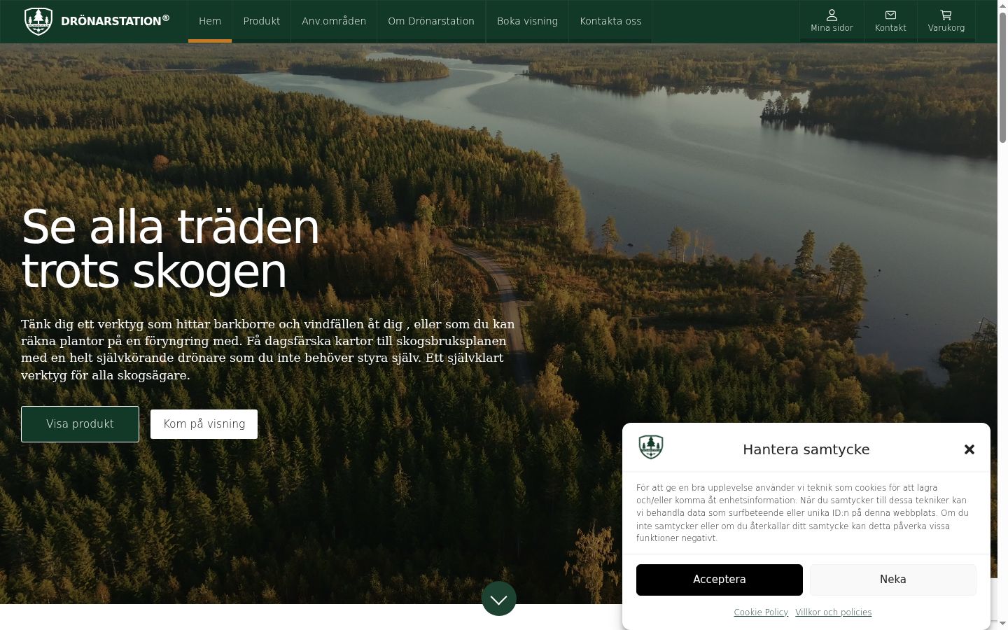 Screenshot des Einwilligungsbanners vor jeglicher Interaktion
