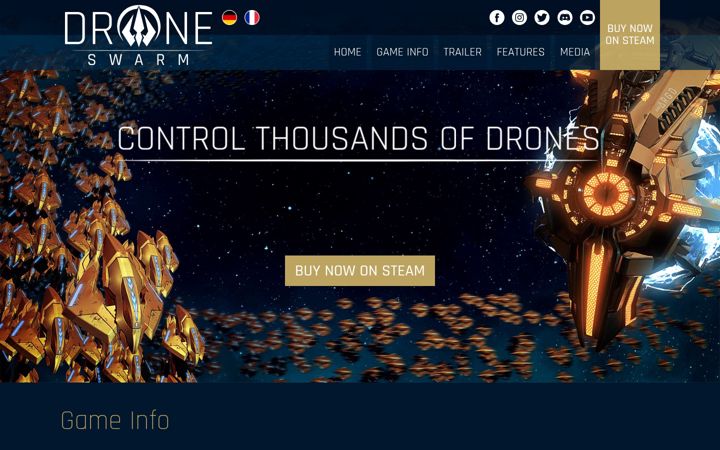 Screenshot of droneswarmgame.com