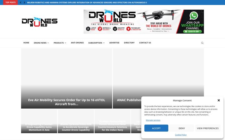 Screenshot of dronesworldmag.com