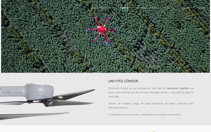 Zrzut ekranu dronetools.es
