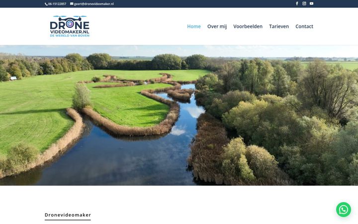 Screenshot di dronevideomaker.nl