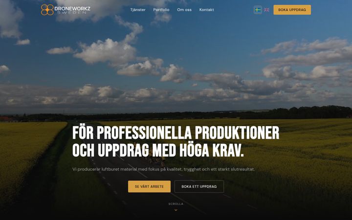 Screenshot von droneworkz.se