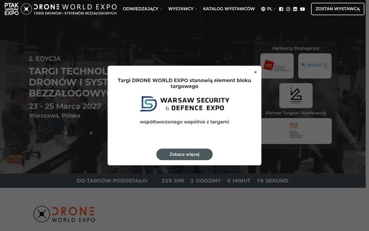 Kuvakaappaus sivustosta droneworldexpo.pl