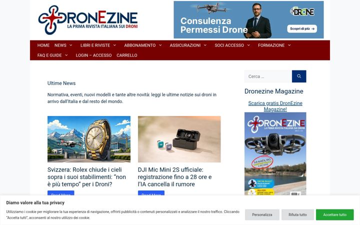 Ekrānuzņēmums no dronezine.it