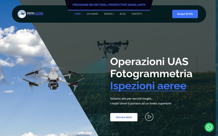 Ekrānuzņēmums no dronilatina.it